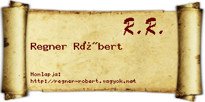 Regner Róbert névjegykártya